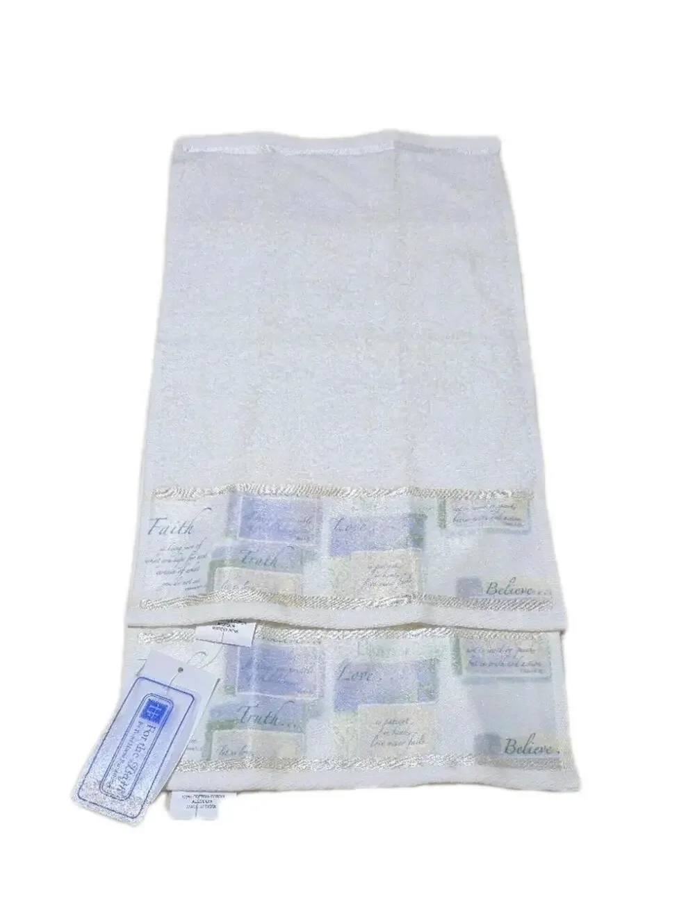 Vintage Inspirational Saying Towel Set 2 Hand Towels 2 Fingertip Towels NWT